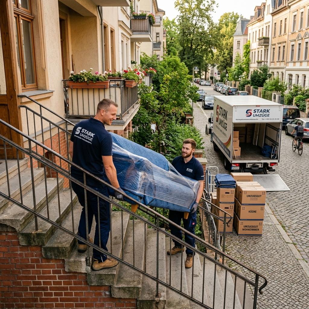 Privatumzug im Odenwald – Möbeltransport über Treppe
